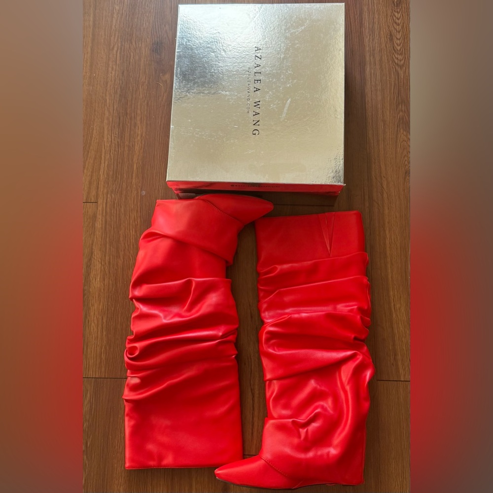 Azalea Wang Red Ankle Boots